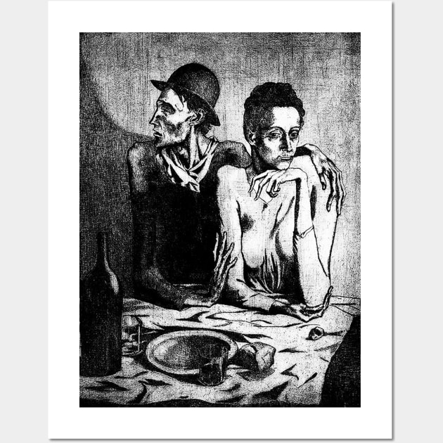 HIGH RESOLUTION A Simple Meal Pablo Picasso Wall Art by buythebook86